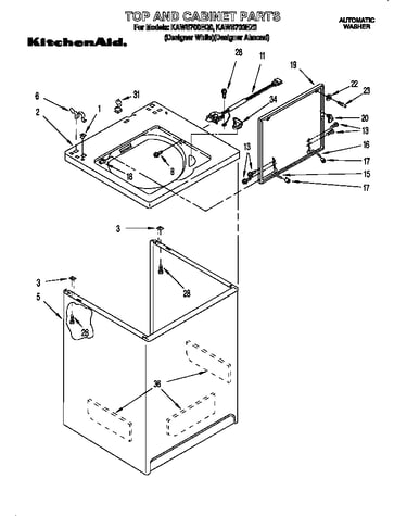 Top and cabinet