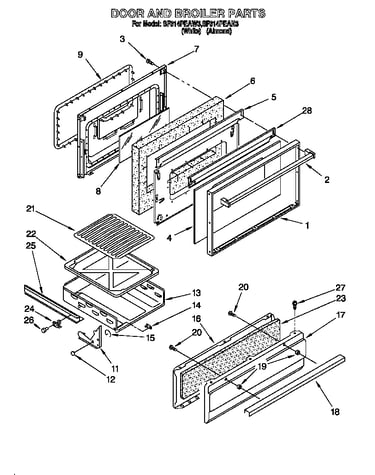 Door and broiler