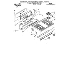 Whirlpool SF314PEAW4 cooktop and control panel diagram