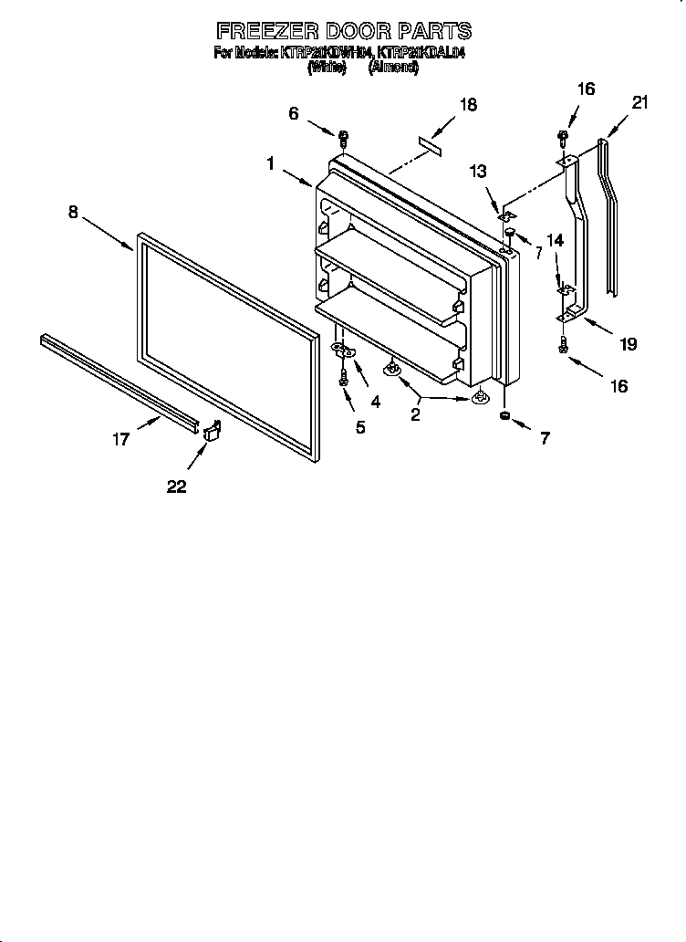 Freezer door
