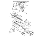 KitchenAid KSCS22QFWH00 motor and ice container diagram