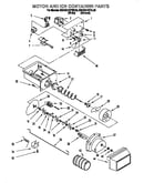 Motor and ice container