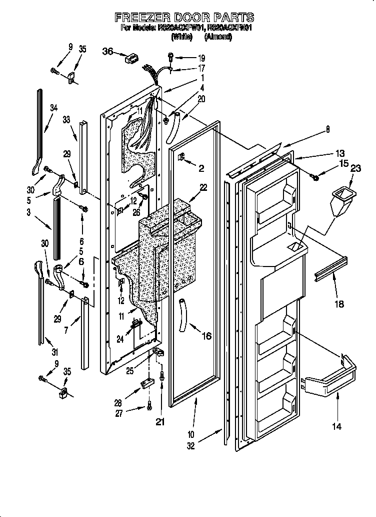 Freezer door