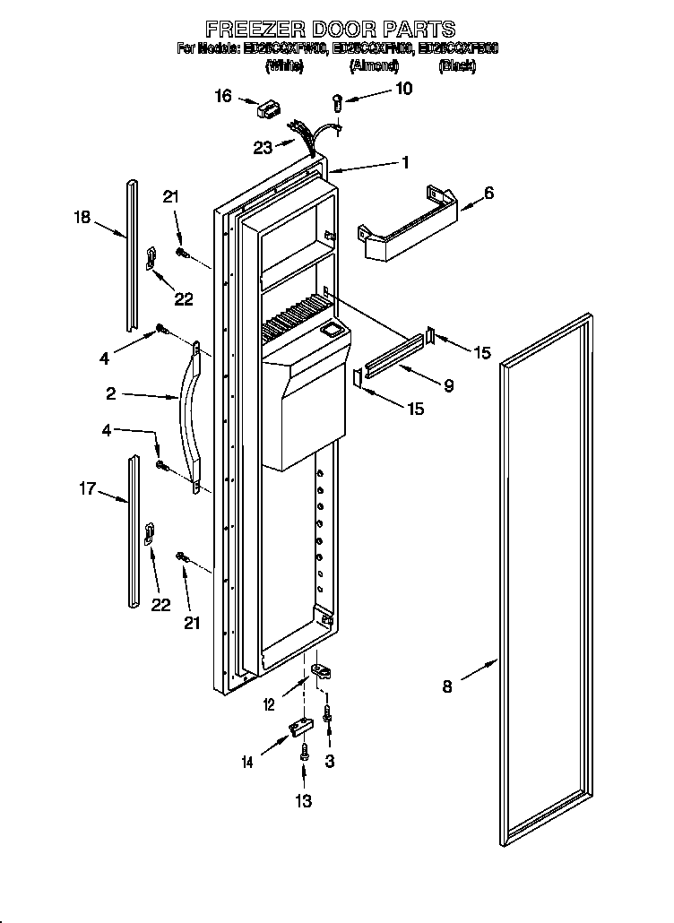 Freezer door
