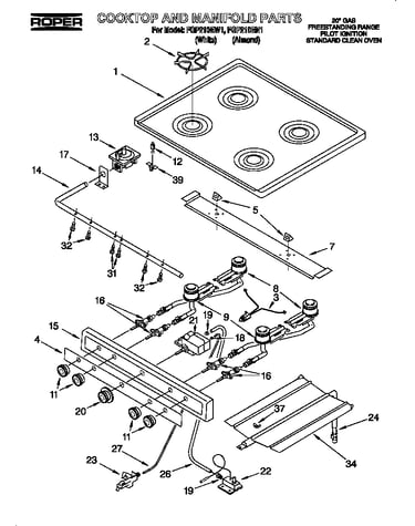 Cooktop and manifold