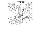 Roper FGP210EN1 oven door and broiler diagram