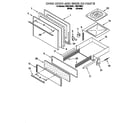 Roper FGP215EW1 oven door and broiler diagram
