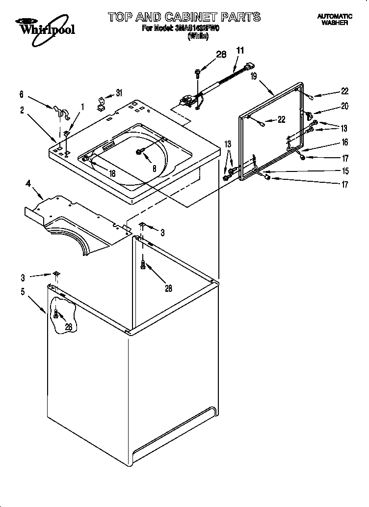 Top and cabinet