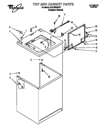 Top and cabinet