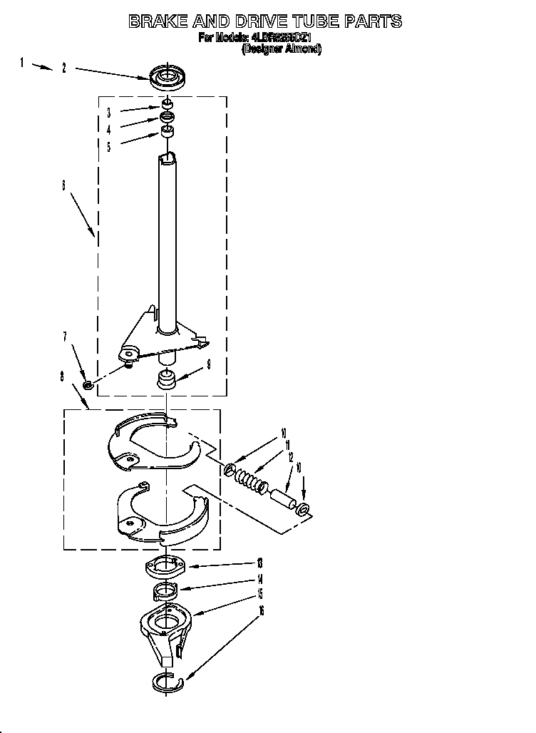 Brake and drive tube