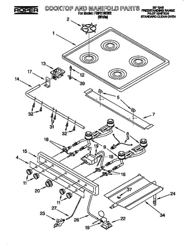 Cooktop and manifold