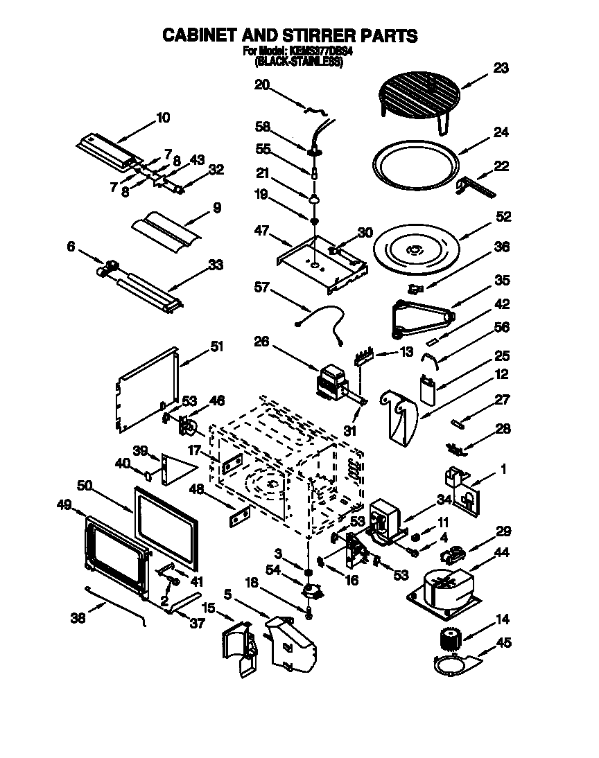 Cabinet and stirrer