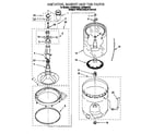 Whirlpool LSR8200EZ0 agitator, basket and tub diagram