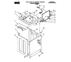 Whirlpool CAW1762EW0 top and cabinet diagram