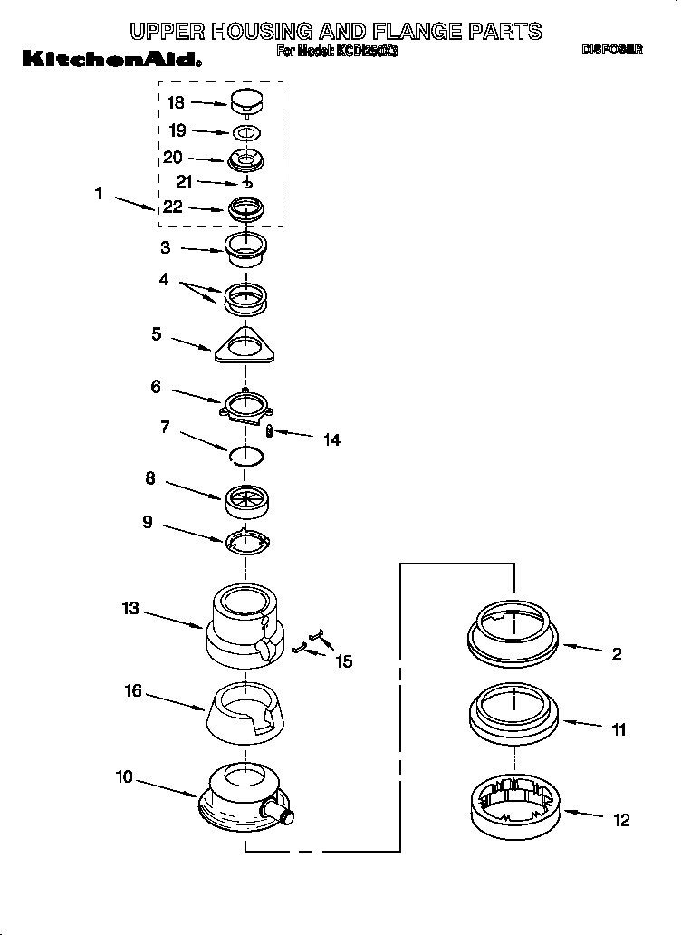 Upper housing and flange