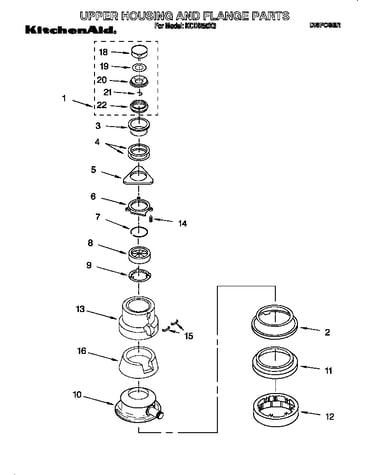 Upper housing and flange