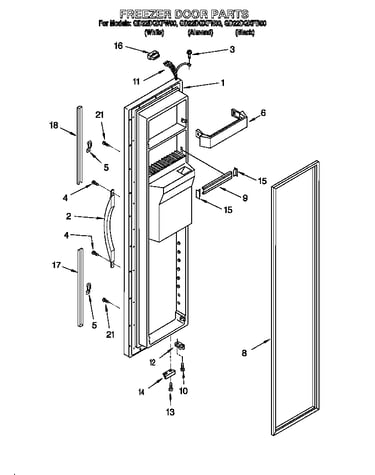 Freezer door