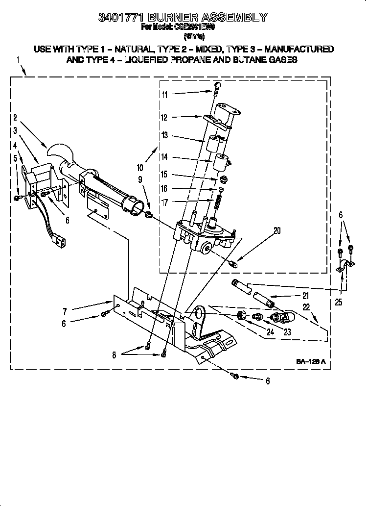 3401771 burner assembly