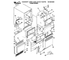 Whirlpool EC510WXD0 cabinet liner and door diagram