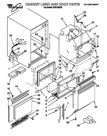 Cabinet liner and door
