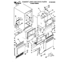 Whirlpool EC510NXD0 cabinet liner and door diagram