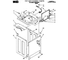 Whirlpool CCW2762EW0 top and cabinet diagram