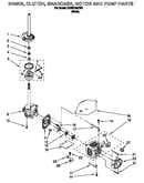 Brake, clutch, gearcase, motor and pump