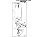 Whirlpool BYCW4271W0 brake and drive tube diagram