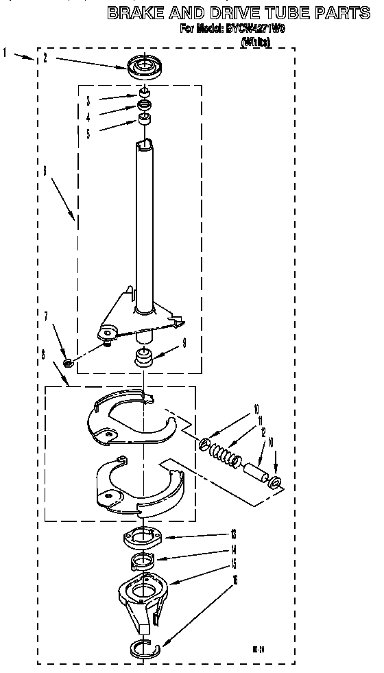 Brake and drive tube