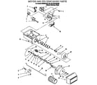 KitchenAid KSRB22QGSS00 motor and ice container diagram