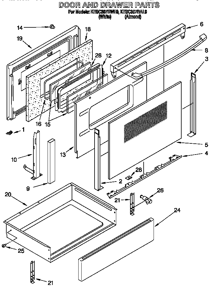 Door and drawer
