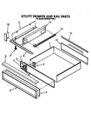 Utility drawer and rail