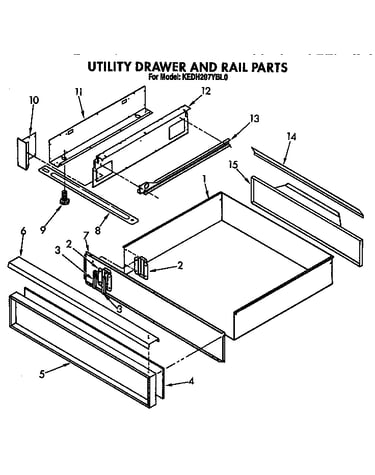 Utility drawer and rail