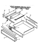 Utility drawer and rail