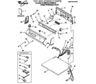 Whirlpool GEC9858EZ0 top and console parts diagram