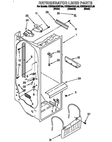 Refrigerator liner parts