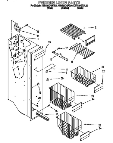 Freezer liner parts