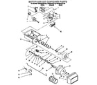 KitchenAid KSRS25QGAL00 motor and ice container parts diagram