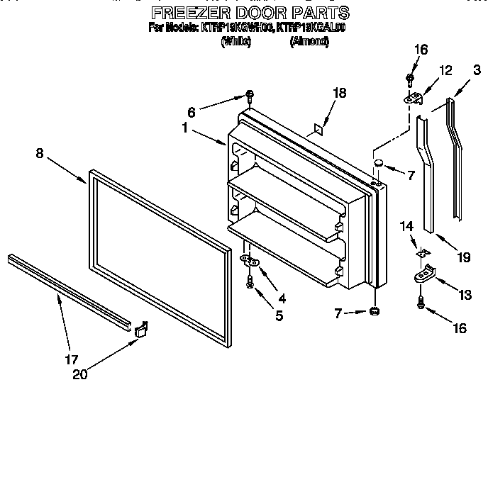Freezer door