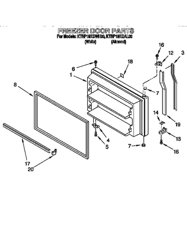 Freezer door
