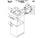 Whirlpool 3LSC8255EQ1 top and cabinet diagram