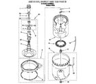 Whirlpool 3LSC8255EQ1 agitator, basket and tub diagram