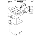 Whirlpool 3MAS1432FW1 top and cabinet diagram