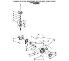 Whirlpool 3LSR6233EQ1 brake, clutch, gearcase, motor and pump diagram
