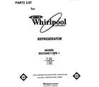 Whirlpool ED22MK1LWR1 front cover diagram