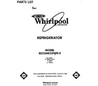 Whirlpool ED22MKXRWR0 front cover diagram