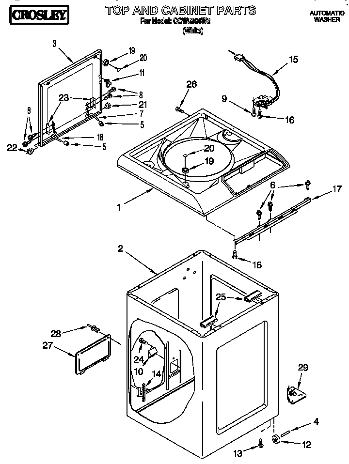 Top and cabinet