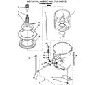 Whirlpool CCW5264W2 agitator, basket and tub diagram