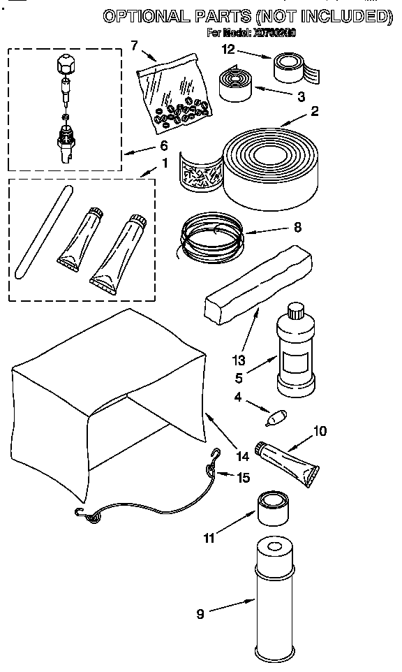 OPTIONAL PARTS (NOT INCLUDED)