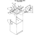 Whirlpool LA6053XSW0 top and cabinet diagram